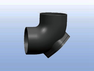 W型90度带门弯头