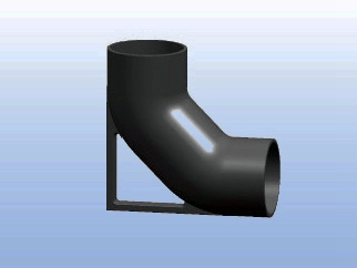 W型双45度鸭脚支撑弯头